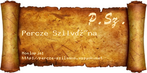Percze Szilvána névjegykártya